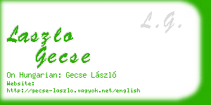 laszlo gecse business card