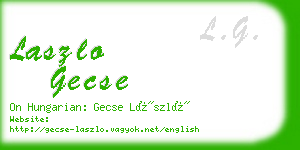 laszlo gecse business card